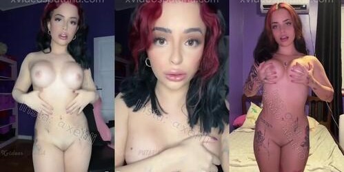 Vídeos da Xehli G peladinha mostrando as tatuagens